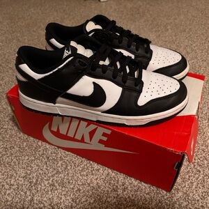 Nike Dunk Low “Panda” Black White Sneakers | Women’s Size 10